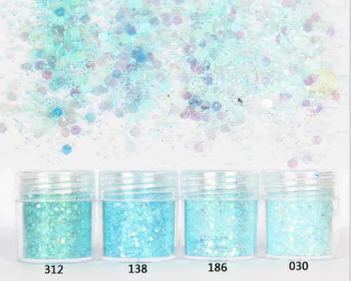 CLEARENCE SALES 10g Glitter Mix Color 5pcs ( Different Ones )