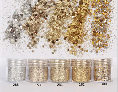 CLEARENCE SALES 10g Glitter Mix Color 5pcs ( Different Ones )
