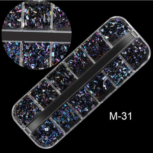 12 Grids Nail Decoration M-31