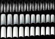 French Tips 100pcs -NATURAL AND CLEAR MESSAGE COLOR