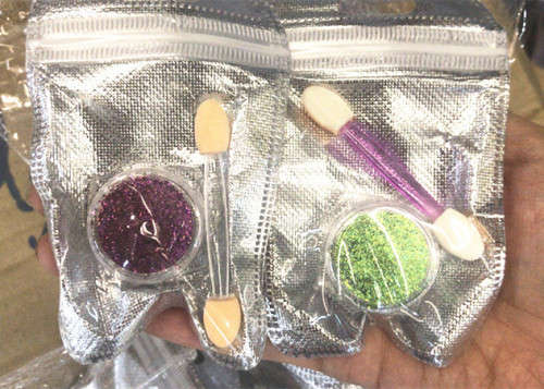 CLEARENCE SALES Chrome Powder with Brush ONLY GREEN AND PURPLE