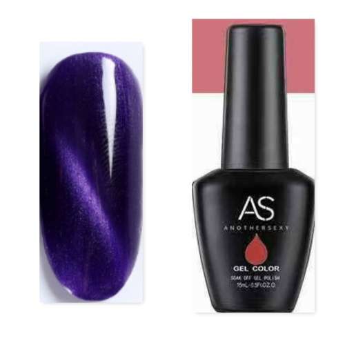 AS - Dark Purple Cat Eye Gel Polish 15ml num 6