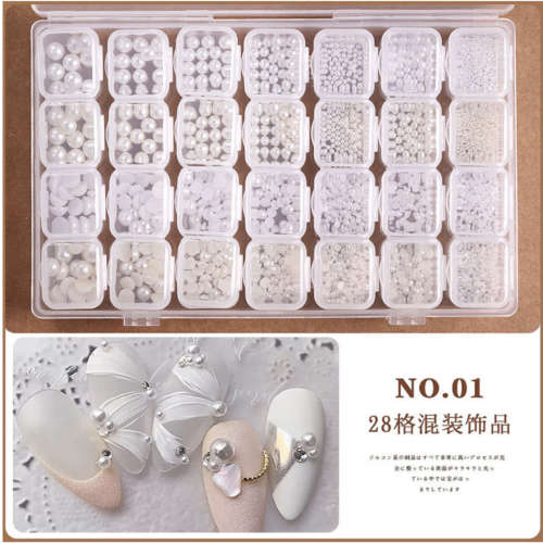 28 Grids Box Nail decoration Box MESSAGE NUMBER OF BOX