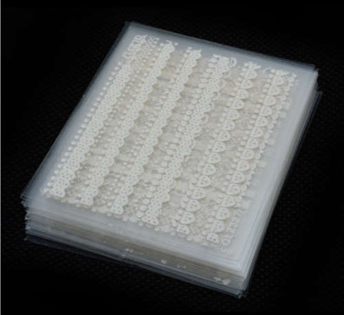 White Lace Sticker 30pcs Mix Designs