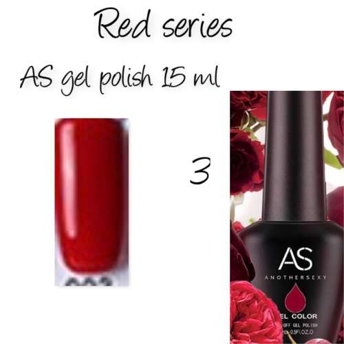 AS uv/led gel nail polish 15ml - Red series - no 3