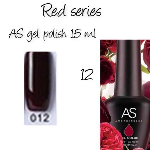 AS uv/led gel nail polish 15ml - Red series - no 12