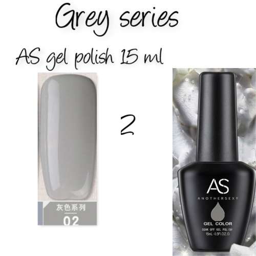 AS uv/led gel nail polish 15ml - Grey series - no 2