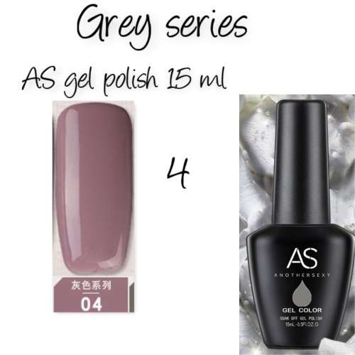 AS uv/led gel nail polish 15ml - Grey series - no 4