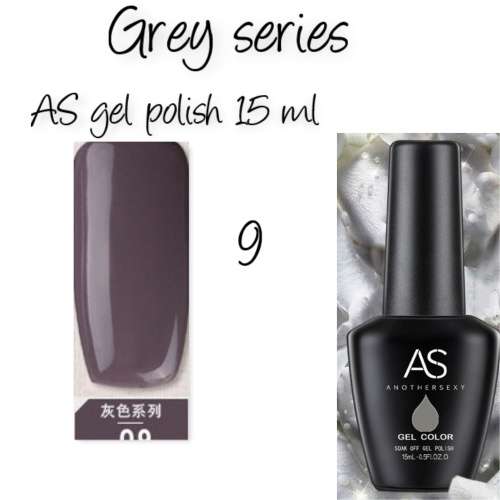 AS uv/led gel nail polish 15ml - Grey series - no 9