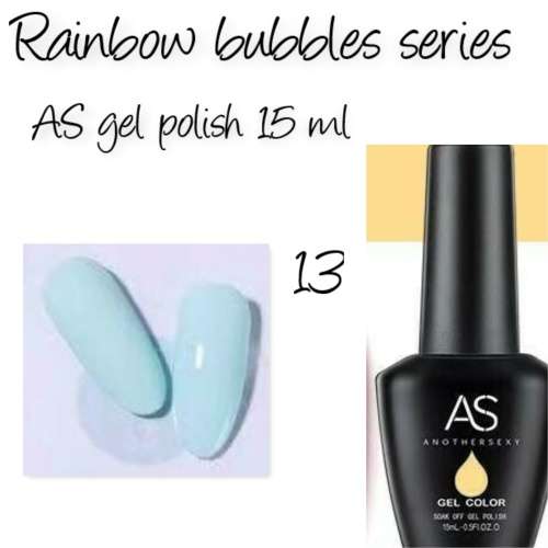 AS uv/led gel nail polish 15ml - Rainbow bubbles  series - no 13