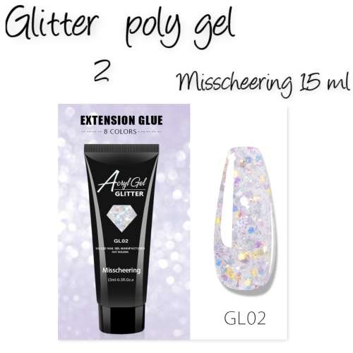 15 ML glitter   polygel -GL02