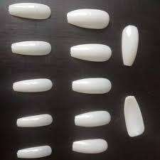 120 PCS FULL COFFIN TIPS WHITE