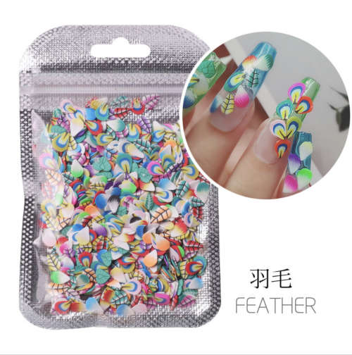 Fimos Clay slices 1000pcs Feather