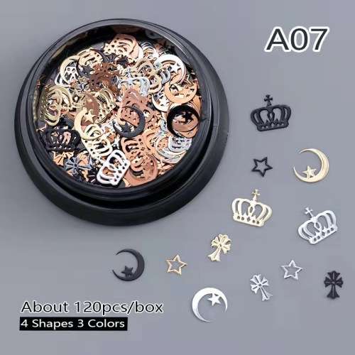 Black Pot 4 shapes Nail Art 120pcs MESSAGE NUMBER
