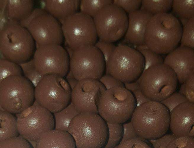 WOODEN BEADS 8MM - 20PC -PER PACKET-BROWN