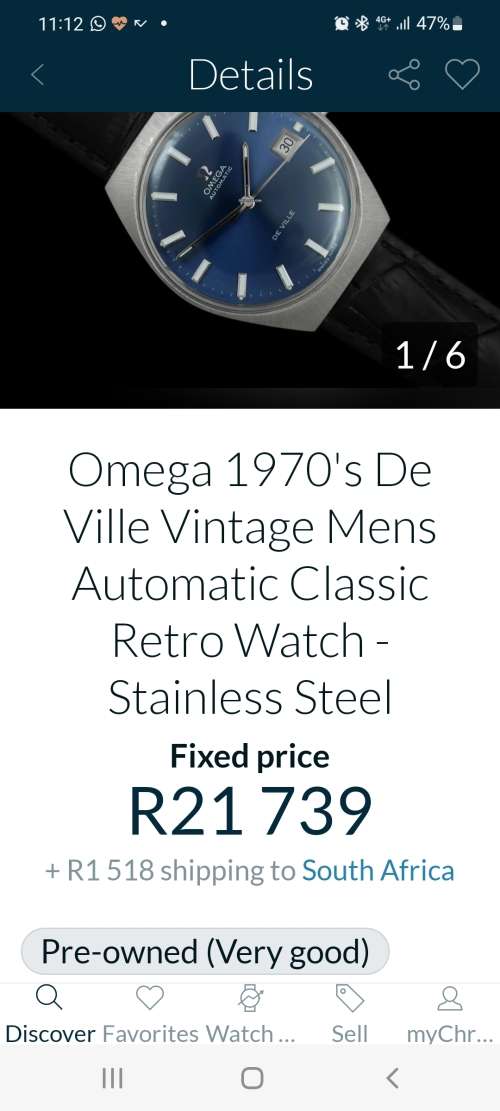 MINT OMEGA DE VILLE AUTOMATIC DATE