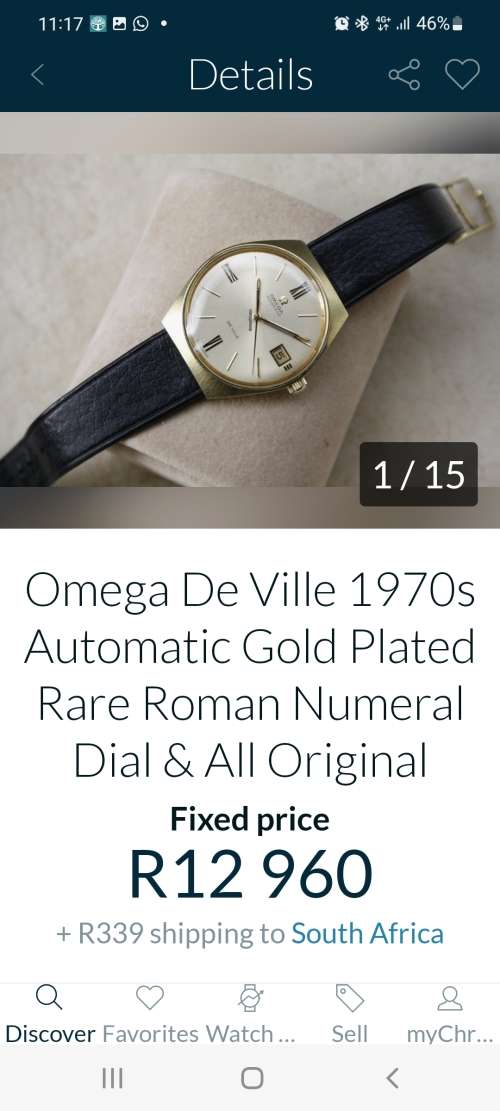 MINT OMEGA DE VILLE AUTOMATIC DATE