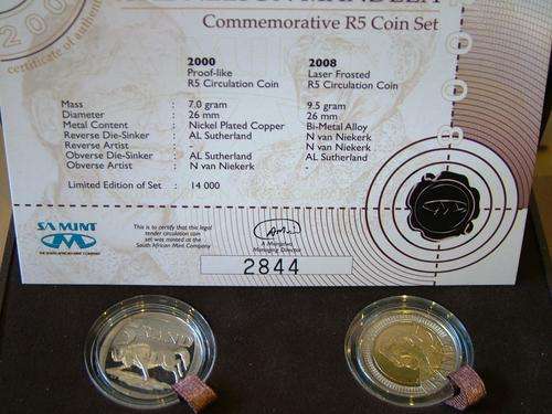 *** THE NELSON MANDELA COMMEMORATIVE R5 COIN SET *** - BIDDING STARTS @ R1