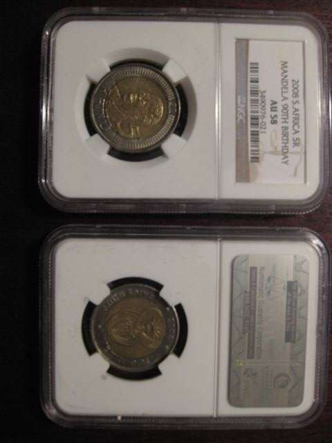 ****Mandela 2008 Birthday R5**** AU58 - 2 Available