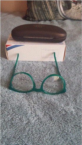 Green eye glass frame