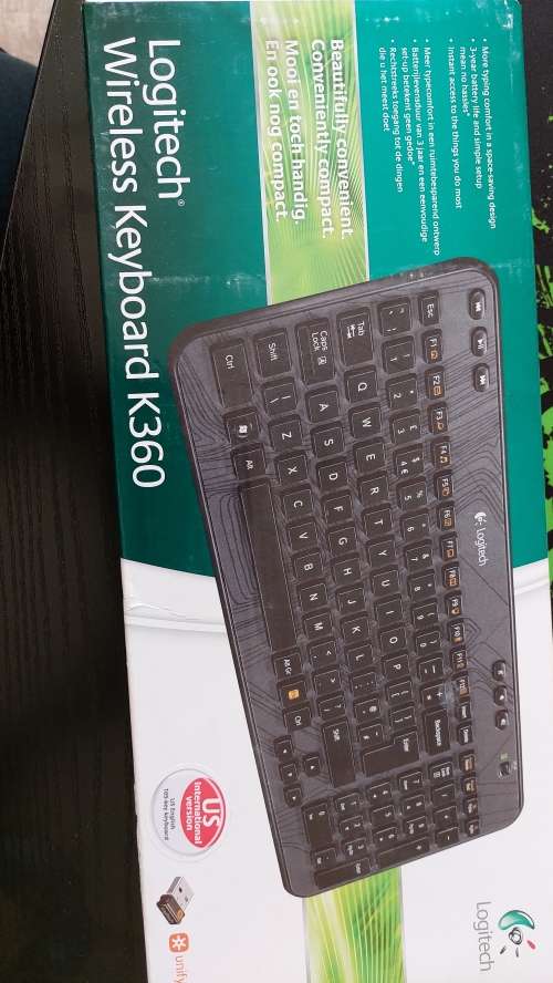 Logitech K360 Wireless Keyboard, Windows,Compact Design, Long Battery Life