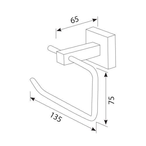 Munich Toilet Roll Holder Chrome Plated