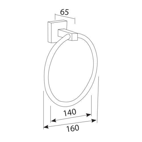 Munich Towel Ring Chrome Plated