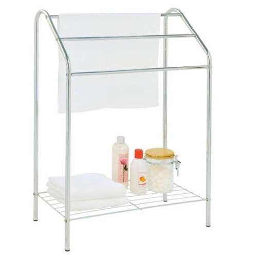 Towel Stand with Base - Chrome