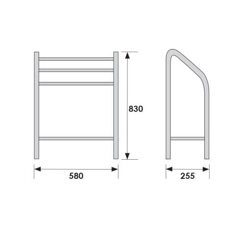 Towel Stand with Base - Chrome