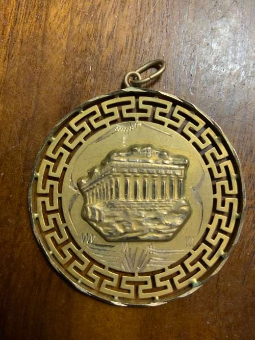 Greek 14k gold pendant