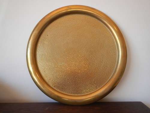STUNNING ! 41cm Hammered Brass Tray