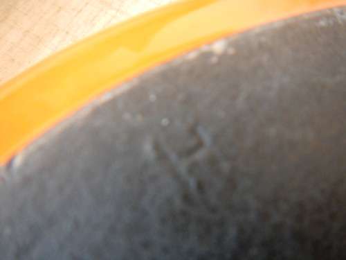 STUNNING !! Cast Iron and Orange Enameled Casserole Pot 21cm Dia