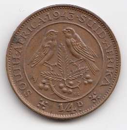 SOUTH AFRICA      1/4 D    1943                 SUN4047