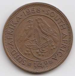 SOUTH AFRICA      1/4 D    1958                  SUN4084