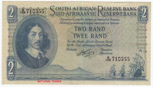 SOUTH AFRICA   G RISSIK  R2  NOTE
