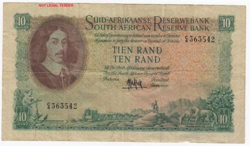 SOUTH AFRICA   MH DE KOCK   R10   NOTE