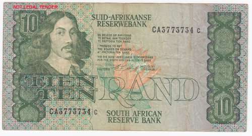 SOUTH AFRICA   CL STALS   R10   NOTE