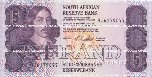 CL STALS   R5   NOTE  SOUTH AFRICA
