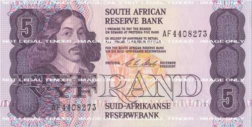 CL STALS   R5   NOTE  SOUTH AFRICA