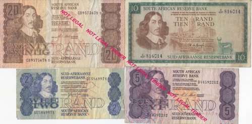 SET OF NOTES  R20 TO R2 ( 1 BID TAKES ALL)        SET031