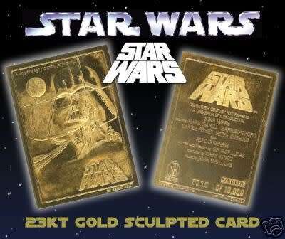 STAR WARS MOVIE POSTER 23KT GOLD CARD~LIMITED~RARE~