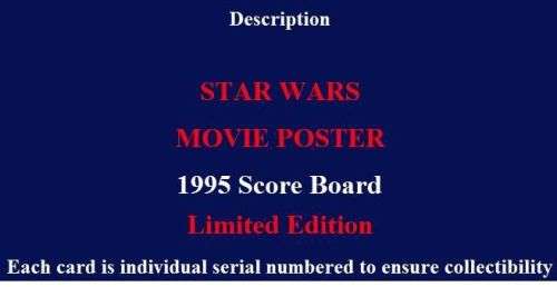 STAR WARS MOVIE POSTER 23KT GOLD CARD~LIMITED~RARE~