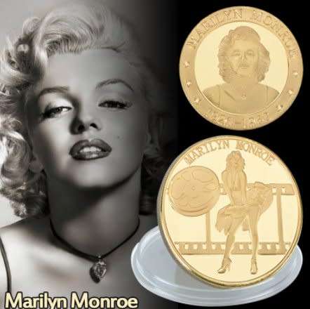 Marilyn Monroe 24Kt Gold-plated Commemorative Coin