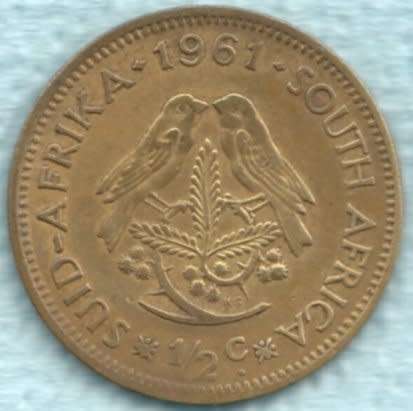 1961    HALF   CENT   COIN                SUN7895