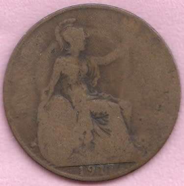 *****  1917    ONE   PENNY  COIN  *****                    SUN8415