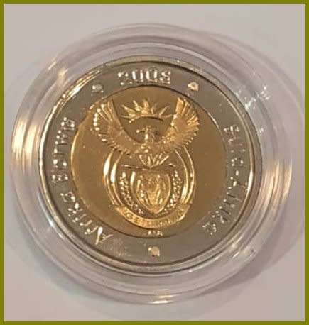 **** 2008  Bi-Metal . R5 Oom Paul Mint Mark In Box with Certificate****     SUN8563