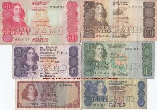 ***  SET OF  SIX  NOTES  FOR 1 BID   ***        SET001