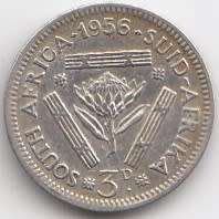 1956  Threepence Coin   SILVER                SUN9103