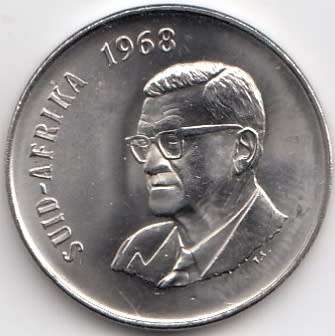 1968    50c   (AFRIKAANS)     COIN                         SUN9123