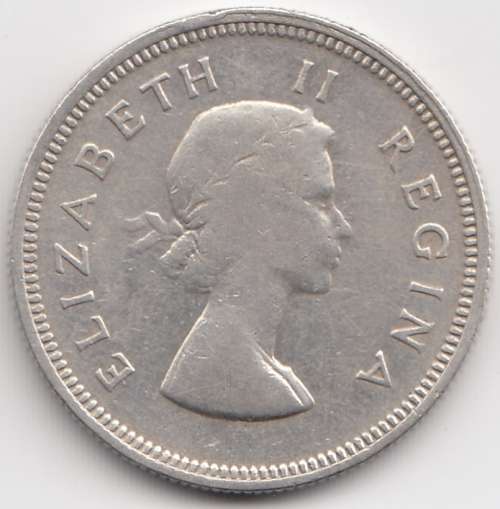 1956  TWO SHILLING COIN SILVER   SA                SUN9319